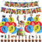 38 Pcs Zenon Farm Theme Birthday Party Decorations,Party Supply Set for Kids with 1 Happy Birthday Banner Garland , 13 Cupcake Toppers, 18 Balloons,6 Spiral for Party Decorations