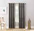 Sun Zero Elidah Medallion Bonded Velvet 100% Blackout Grommet Curtain Panel, 50" x 95", Gray