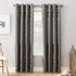 Sun Zero Elidah Medallion Bonded Velvet 100% Blackout Grommet Curtain Panel, 50" x 95", Gray