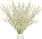 Nubry 12pcs Artificial Orchids Flowers Fake Silk Dancing Lady Orchid Faux Long Stem Flowers in Bulk for Home Wedding Office Party Festive Indoor Outdoor Decoration (White)