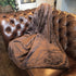 Allgala 60x45 Super Soft Flannel Plush Light Weight Throw Blanket-Chocolate-BLK82301