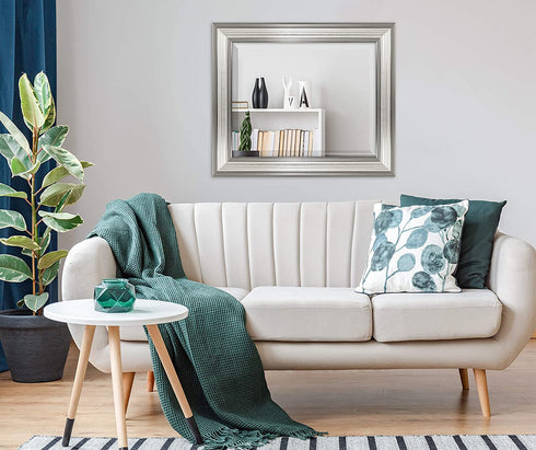 MCS 16x20 Inch Ridged Mirror, 21x25 Inch Overall Size, Silver (20578)