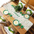 Chic D St.Patrick's Day Table Runner 13x70inch, Vintage Truck St.Patrick's Day Cotton Linen Spring Table Cloth Runners for Wedding Party Dinning Coffee Holiday, Farmhouse Style, Rustic Wood Gold Coin