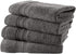 Hammam Linen Cool Grey Hand Towels 4-Pack - 16 x 30 Turkish Cotton Premium Quality Soft and Absorbent Small Towels for Bathroom