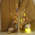 kemooie 24 Inch Pre-lit White Birch Tree with 10 Hanging Easter Egg Ornaments, 24 Led Lights Battery Operated Easter Table Centerpiece for Party Birthday Home Easter Decoration Spring Decoration