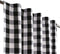 Check Tab Top Curtains, Farmhouse Cotton Curtains, Curtain 2 Panel Set, Gingham Plaid Cotton 50x108 Black/White Curtains, Reverse Window Panels, Curtain Drapes Panels, Bedroom Curtains, Set of 2