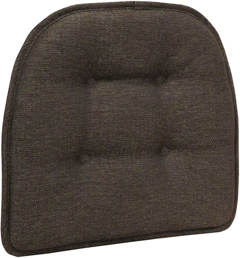 Klear Vu Omega Gripper Tufted Furniture Safe Non-Slip Dining Chair Cushion, Chestnut, 4-Pack