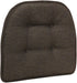 Klear Vu Omega Gripper Tufted Furniture Safe Non-Slip Dining Chair Cushion, Chestnut, 4-Pack