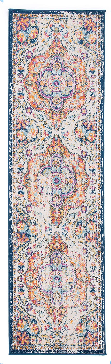 Rugshop Vintage Distressed Bohemian Runner Rug 2' x 7' Multi