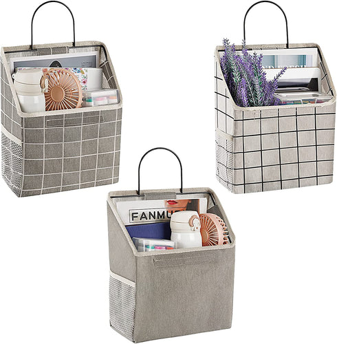 Flenpptly Wall Hanging Storage Hanging Organizer Over The Door Organizer Waterproof for Bedroom Bathroom Kitchen Dormitory Storage 3 Pack