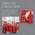 Elrene Home Fashions Caiden Elegance Damask Fabric Napkins (Set of 4), 17" x 17", Red
