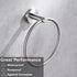 Brushed Nickel Toilet Paper Holder, Towel Ring Set 2 Pieces Hand Towel Holder for Bathroom Hardware Accessories Set SUS304 Stainless Steel Sturdy Wall Mount Bathroom Holder