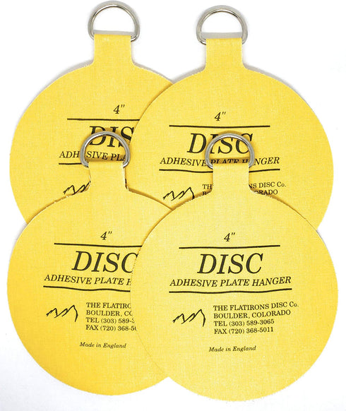 Invisible English Disc Adhesive Large Plate Hanger Set (4-4 Inch Hangers)