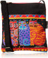 Laurel Burch Crossbody Purse Zipper Top, 10 by 10-Inch, Feline Friends