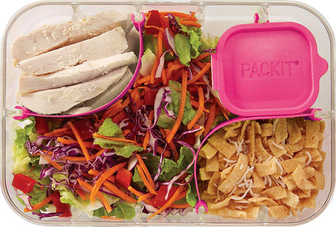PackIt Flex Bento Food Storage Container, Ripe Raspberry