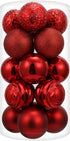Blivalley 20ct Christmas Ball Ornaments 3.15" Shatterproof Christmas Decorations for Xmas Tree, Holiday, Wedding, Party Christmas Balls Set with Strings(3.15", Red)