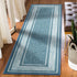 Ottomanson Ottohome Collection Contemporary Bordered Design Rubberback Runner Rug, 1'10" x 7', Blue