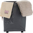 Mind Reader 65 Liter Rolling Hamper Fabric Basket, Dirty Clothes Storage, Bathroom, Bedroom, Closet, Laundry Room, Gray Metallic