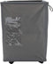 Mind Reader 65 Liter Rolling Hamper Fabric Basket, Dirty Clothes Storage, Bathroom, Bedroom, Closet, Laundry Room, Gray Metallic
