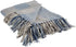 DII French Blue & Gray Houndstooth Plaid Throw, 50x60 with 2.5" Fringe
