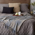 DII French Blue & Gray Houndstooth Plaid Throw, 50x60 with 2.5" Fringe