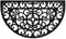 DII Rubber Doormats Collection All Weather, 18x30, Half Moon Scroll