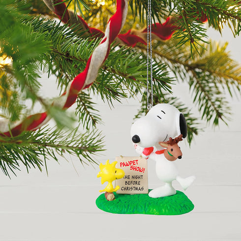 Hallmark Keepsake Christmas Ornament 2021, The Peanuts Gang Snoopy's Pawpet Show
