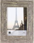 Kiera Grace Emery Resin Unique Farmhouse Picture Frame, 5" x 7", Weathered Grey