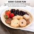 7 in Party Plates Palm Leaf Plates Biodegradable Plates 25 pc Nice Compostable Bamboo Wood Look Small Round Disposable Plates, Eco Friendly Paper Dinner Plates Party Wooden Style Plates by Pure Palm