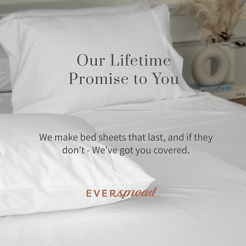 Everspread Bed Sheets (4 Piece Sheet Set), Queen Size, Light Gray. Ultra-Soft & Breathable. Luxury Bedding. Deep Pockets - Fits Mattresses up to 16 inches. Wrinkle & Fade Resistant