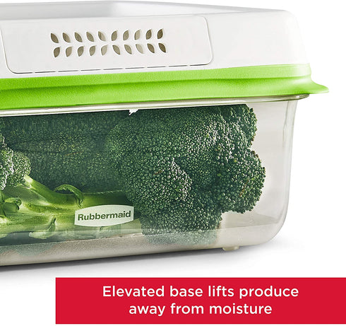 Rubbermaid 2114737 FreshWorks Produce Saver, Medium and Large Storage Containers, 6-Piece Set, Clear