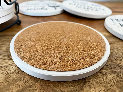 KCT Store Nurse Gifts for Women and Men - Absorbent Ceramic Coasters with Cork Base - Holder Included for Nurse Week (Nurse Funny)