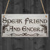 XLD Store Speak Friend And Enter Wooden Hanging Man Cave Gift Plaque Dad Pub Bar Sign