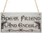 XLD Store Speak Friend And Enter Wooden Hanging Man Cave Gift Plaque Dad Pub Bar Sign