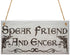 XLD Store Speak Friend And Enter Wooden Hanging Man Cave Gift Plaque Dad Pub Bar Sign