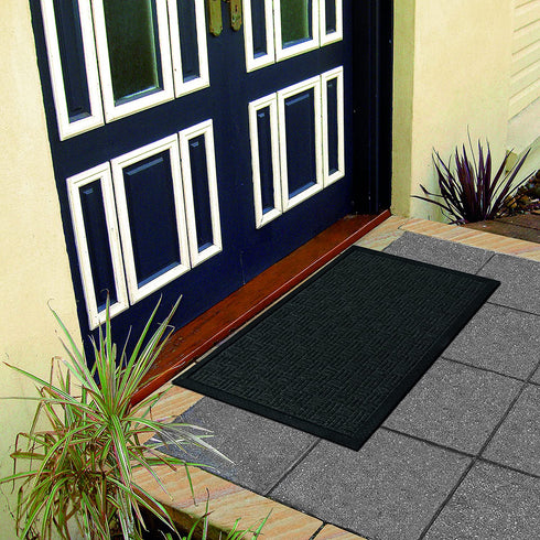 Ottomanson RDM Rubber Doormat, 24 in x 36 in, Charcoal