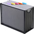 Hanging File Organizer Filing Box - Metal Mesh File Crate Desk Organizer Magazine Holder Book File Letter Storage Box Filling Cabinets for Office Home School, 5 Hanging Folders Included