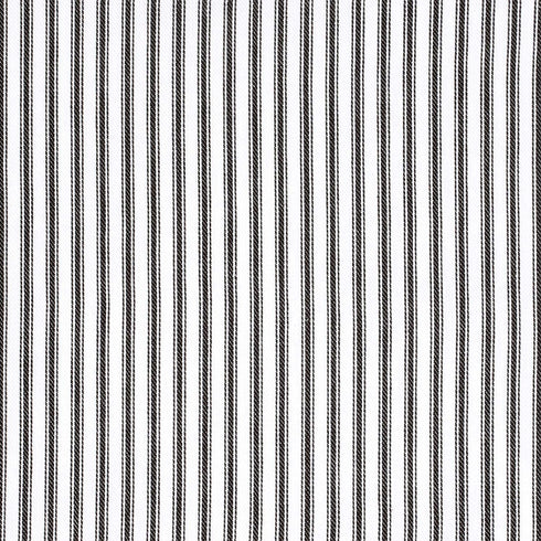 Cackleberry Home Black and White Ticking Stripe Valance Curtain Woven Cotton Lined (54 W x 17 L)