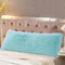 Reafort Luxury Long Hair, PV Fur, Faux Fur Body Pillow Cover/Case 21"x54" with Hidden Zipper Closure (Aqua, 21"X54" Pillow Cover)