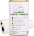 Bamboo Paper Towels - Washable Reusable Paper Towels, 2 Rolls, 1 Year Supply, Use Up to 2000 Times - Eco Friendly Paper Towel Alternative - Zero Waste, Biodegradable Kitchen Roll (40 Sheets)