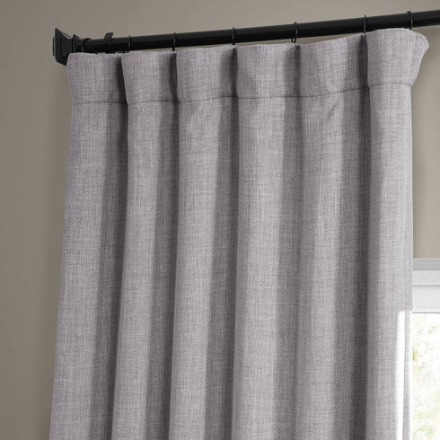 HPD Half Price Drapes Faux Linen Room Darkening Curtain (1 Panel) 50 X 120, BOCH-LN1858-120, Clay