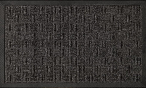 Ottomanson RDM Rubber Doormat, 24 in x 36 in, Charcoal