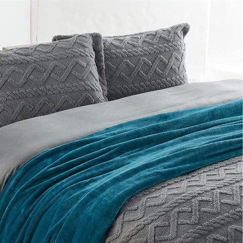 Bedsure Fleece Blanket Twin Blanket Teal - 300GSM Soft Lightweight Plush Cozy Twin Blankets for Bed, Sofa, Couch, Travel, Camping, 60x80 inches