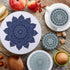 12 Pieces Reusable Bowl Covers Elastic Food Covers Fabric Bowl Covers with 5 Sizes Rustic Cloth Stretchy Dish Covers Washable Food Cover for Bread Proofing Kitchen Container (Mandala Style)