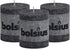 BOLSIUS Rustic Anthracite (Black) Unscented Pillar Candles - 2.75" X 3.25" Decoration Candles Set of 3 - Clean Burning Dinner Candles for Wedding & Home Decor Party Restaurant Spa- Aprox (80x68m)