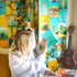 LARGER SIZED Yellow & Teal Blue Photo Wall Collage Kit (50 Picture Set, 5" x 7" size), Sunny Summer Beach Daytrip Themed Photo Wall Collage Kit Aesthetic Pictures