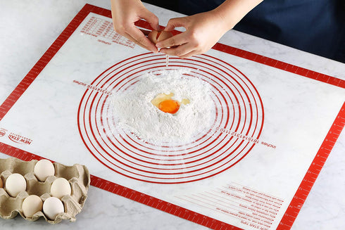 New Star 1029024 Non-Slip Silicone Pastry Mat, Extra Large with Measurements, 20x28'', NSF International Certified