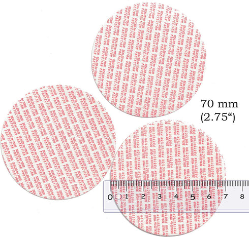Pressure Sensitive Torque Activated Cap Seals Liners - 70 mm (2.75") Made in USA -50 PCS - for Regular Mouth Glass & Plastic Ball Mason Canning Jars - No Induction Sealer Needed