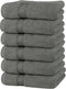 Utopia Towels Premium Grey Hand Towels - 100% Combed Ring Spun Cotton, Ultra Soft and Highly Absorbent, 600 GSM Extra Large Hand Towels 16 x 28 inches, Hotel & Spa Quality Hand Towels (6 Pack)