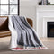 Eddie Bauer Home | Brushed Collection | Giftable Sherpa Fleece Reversible Throw, Ultra Soft & Cozy, Perfect for Bed or Couch, Fair Isle Dark Steel